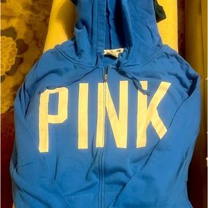 Pink brand zip up sweater🔥